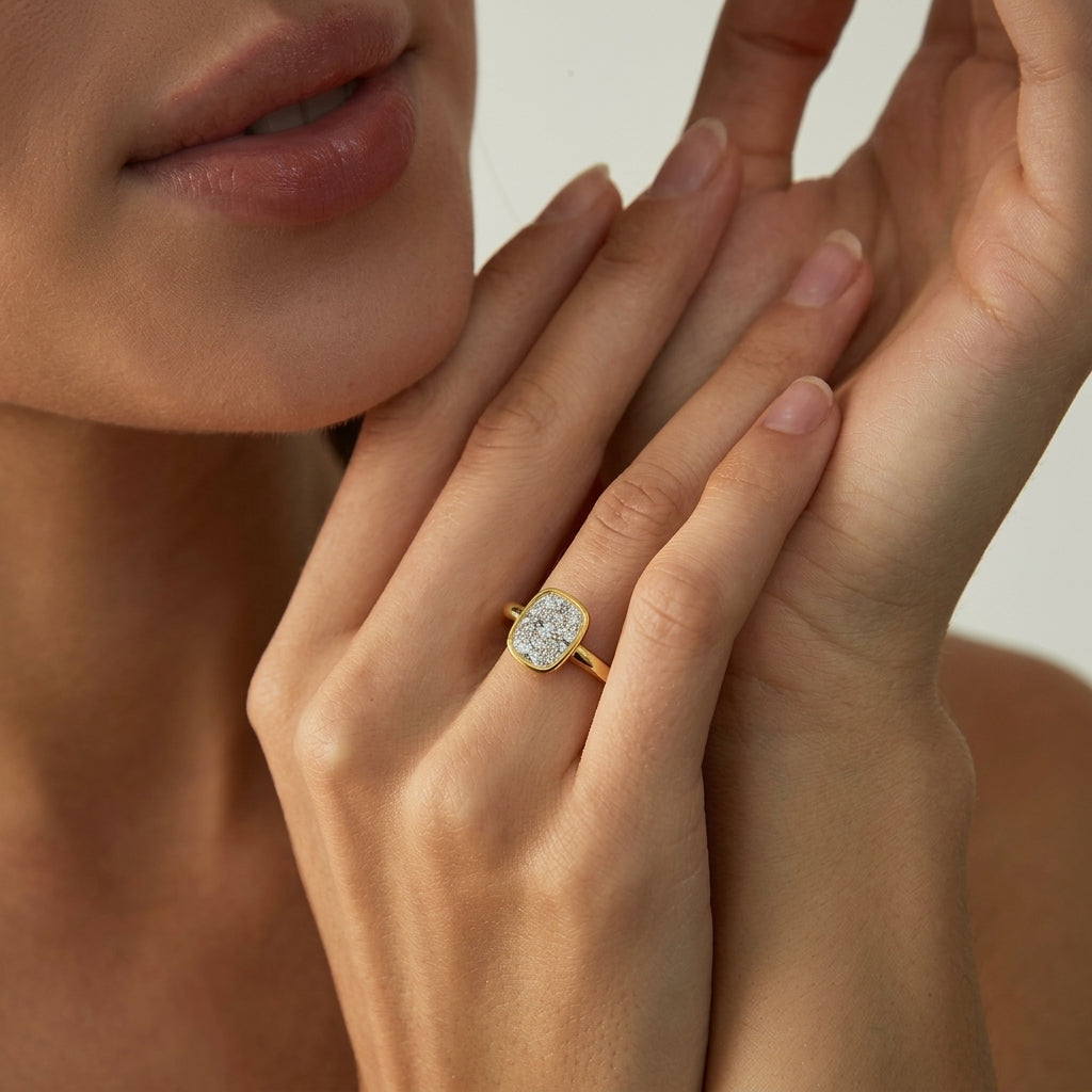 14k Elegant Cushion Cut Solitaire Ring