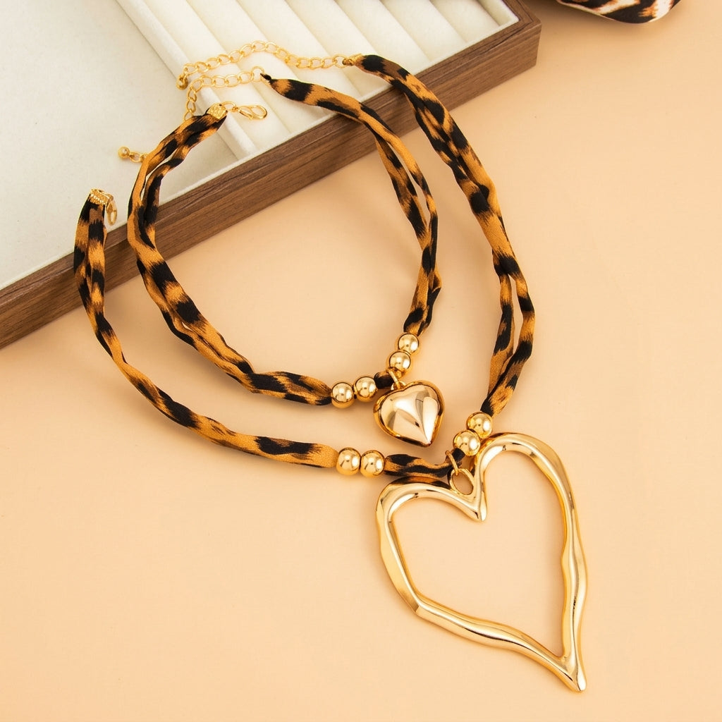 Bold Leopard Print Pendant Necklace