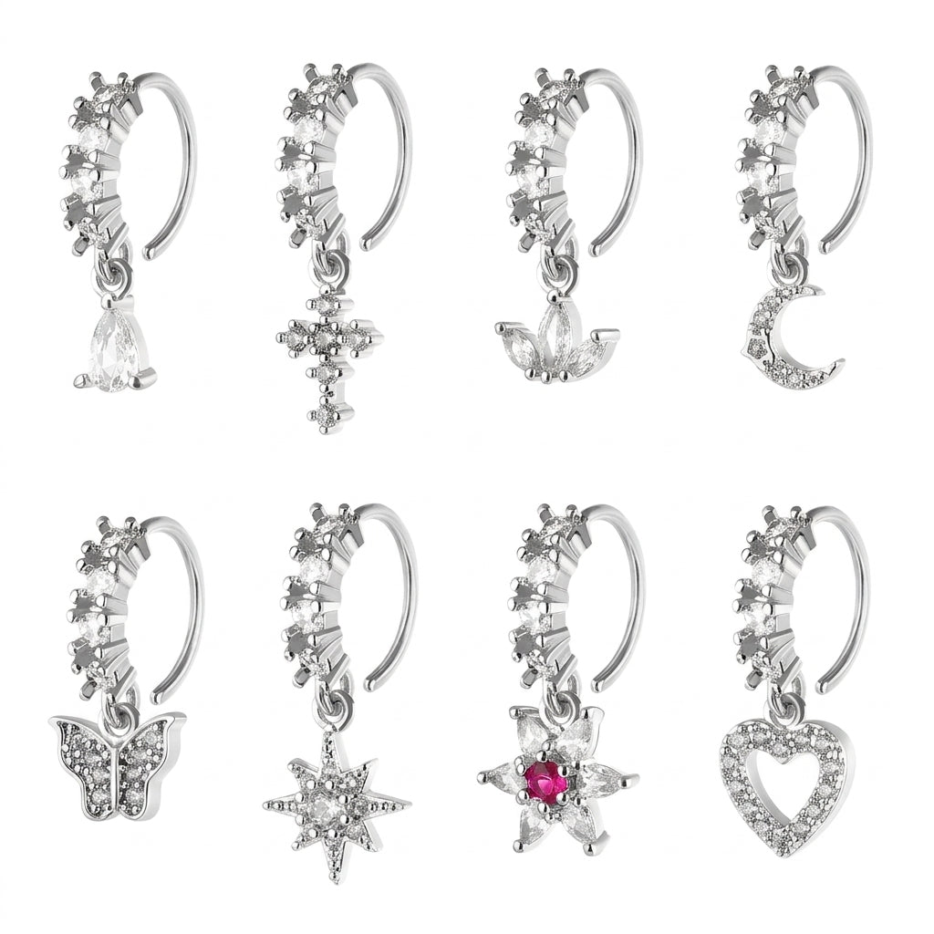 8/10/20pc Dainty Charm Nose Ring Set