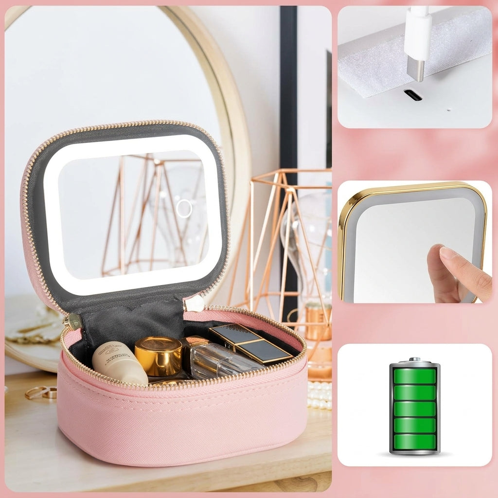 LED Lighted Makeup Travel Bag