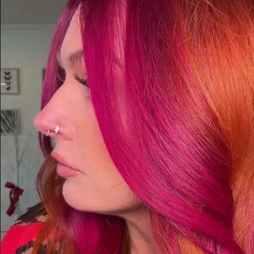 Sparkling Double Row Clicker Nose Ring