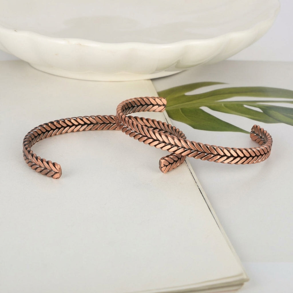Vintage Textured Cuff Bracelet