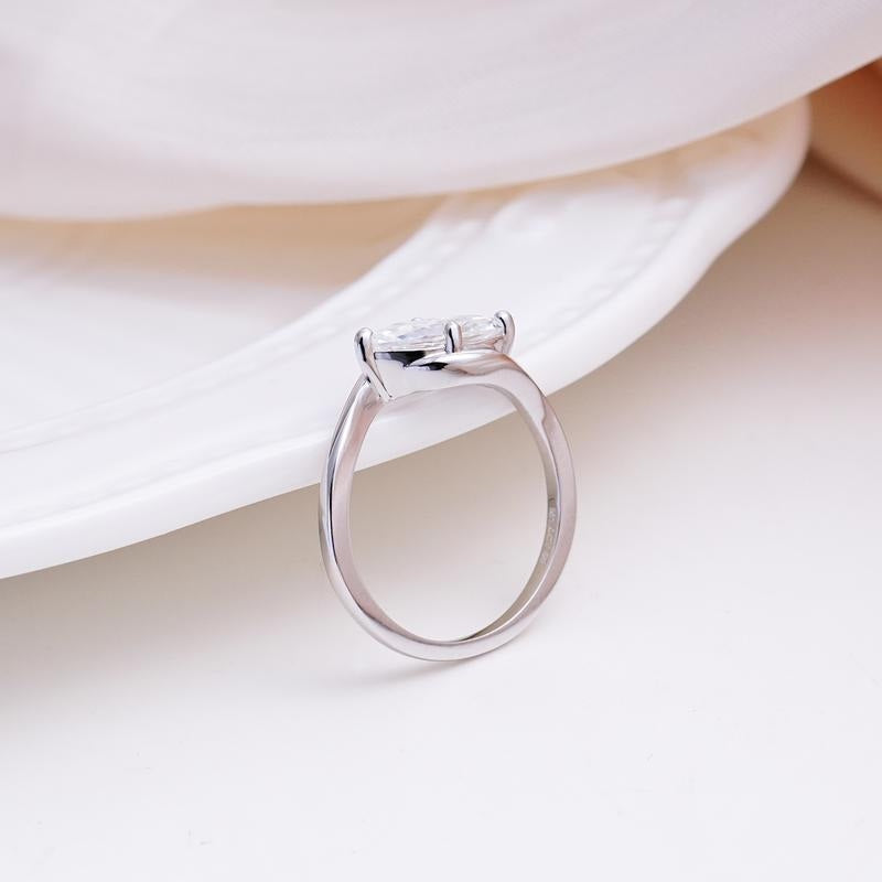 Marquise Cut Crossover Ring