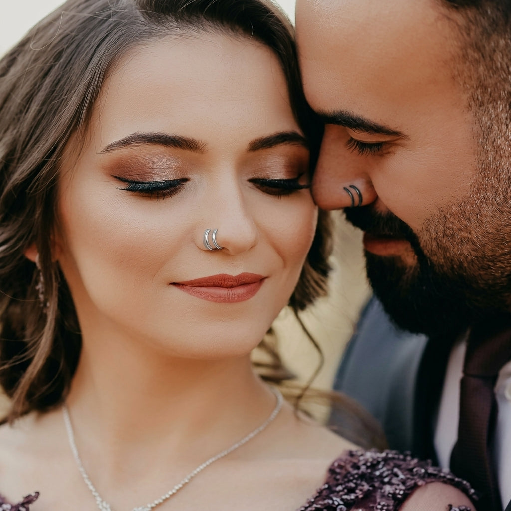 Double Hoop Nose Ring Set