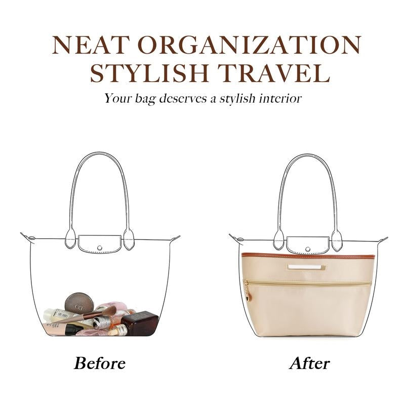 Inner Tote Bag Organizer With Handles
