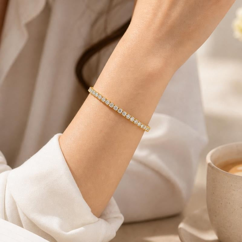 14k Classic Colored Tennis Bracelet