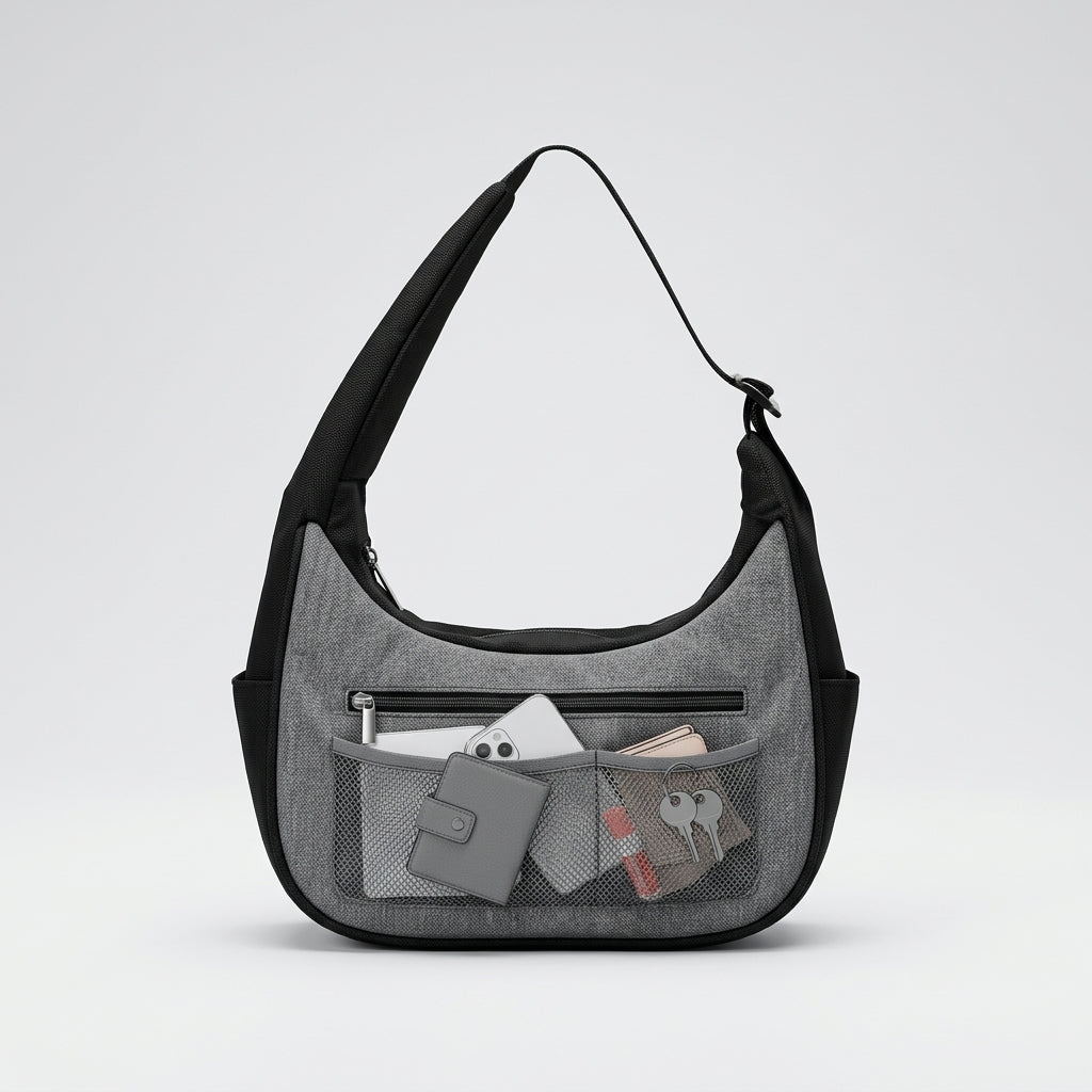 Thread Spider Web Puffer Shoulder Bag