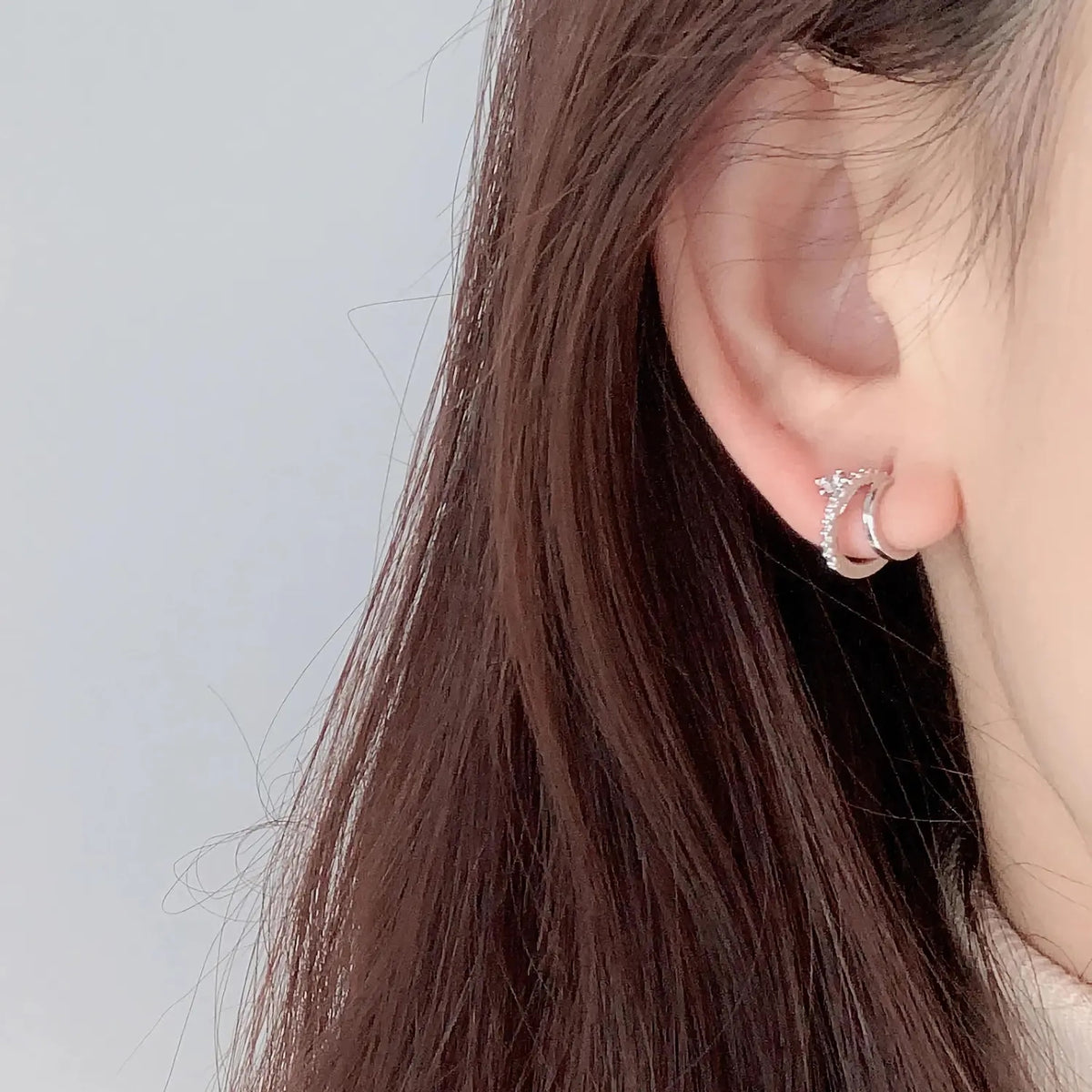 14k Minimalist Layered Curve Earrings