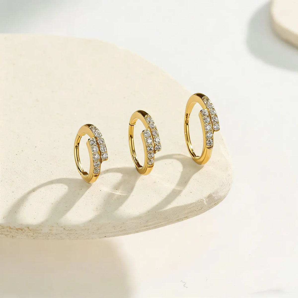 Sparkling Double Row Clicker Nose Ring