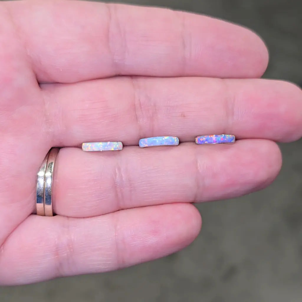 Chunky Opal Hinged Nose Hoop
