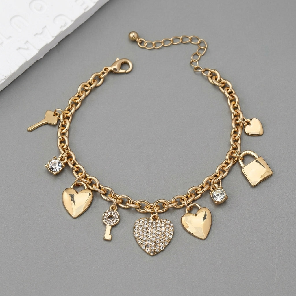 Love Locked Charm Bracelet