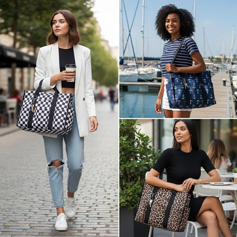 Large Water Resistant Canvas Tote Bag