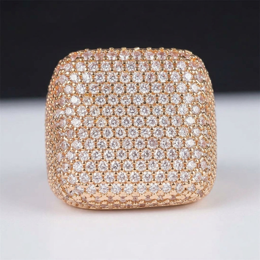 Glamorous Square Statement Ring