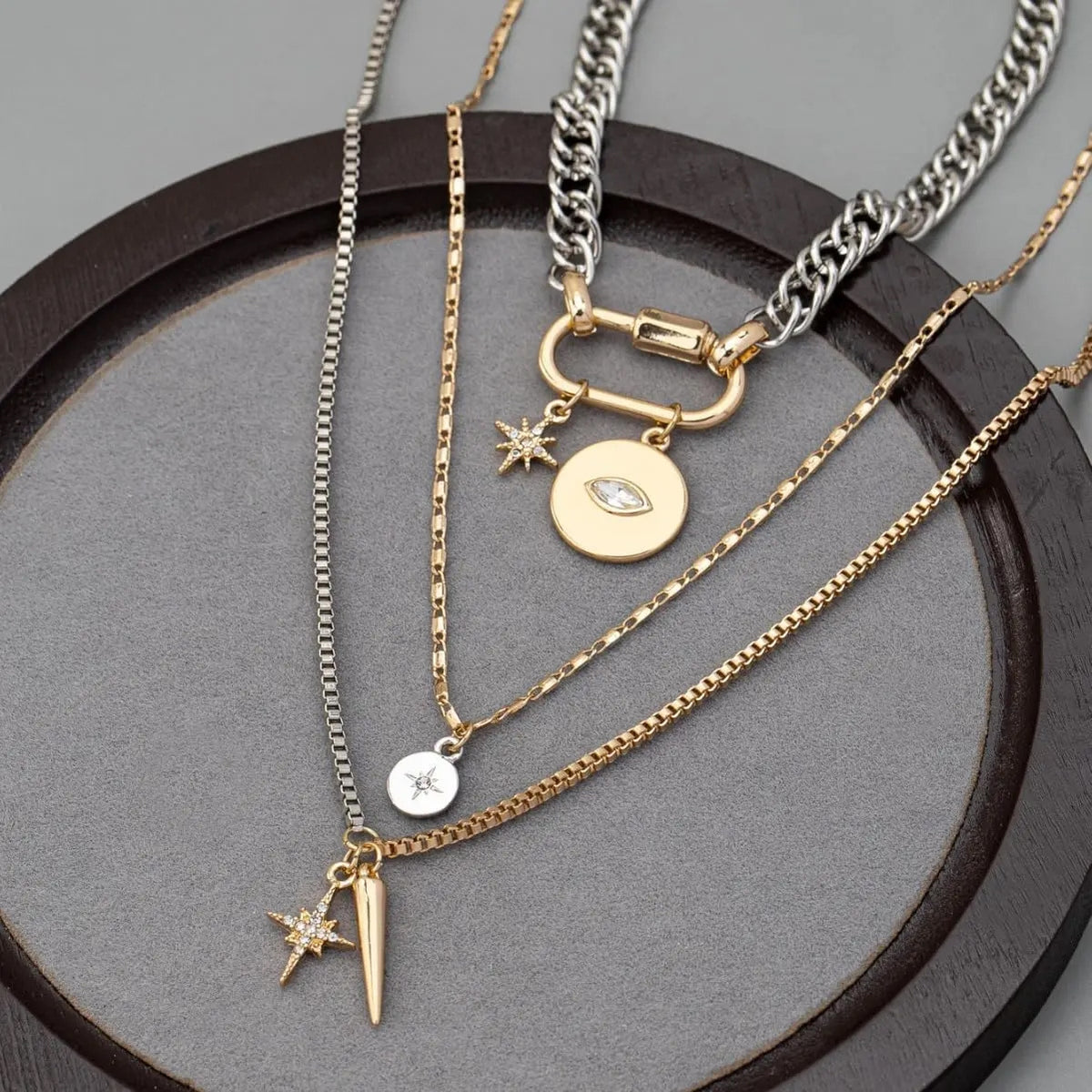Chunky Layered Mixed Chain Necklace