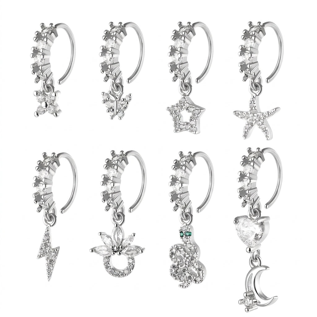 8/10/20pc Dainty Charm Nose Ring Set