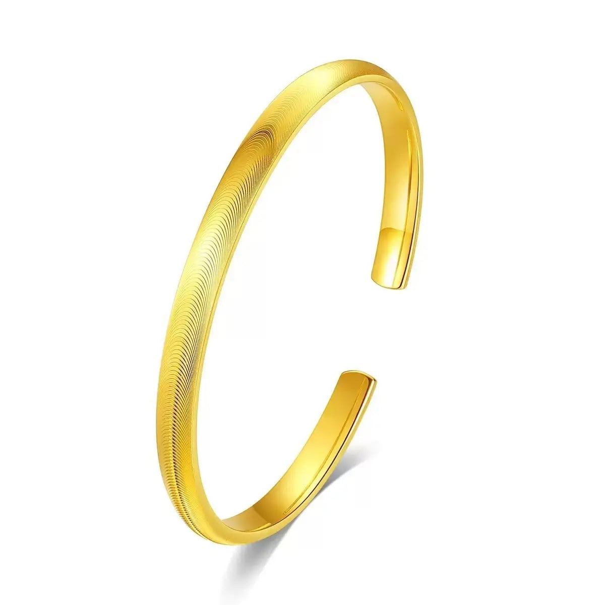 14K Elegant Spiral Bangle