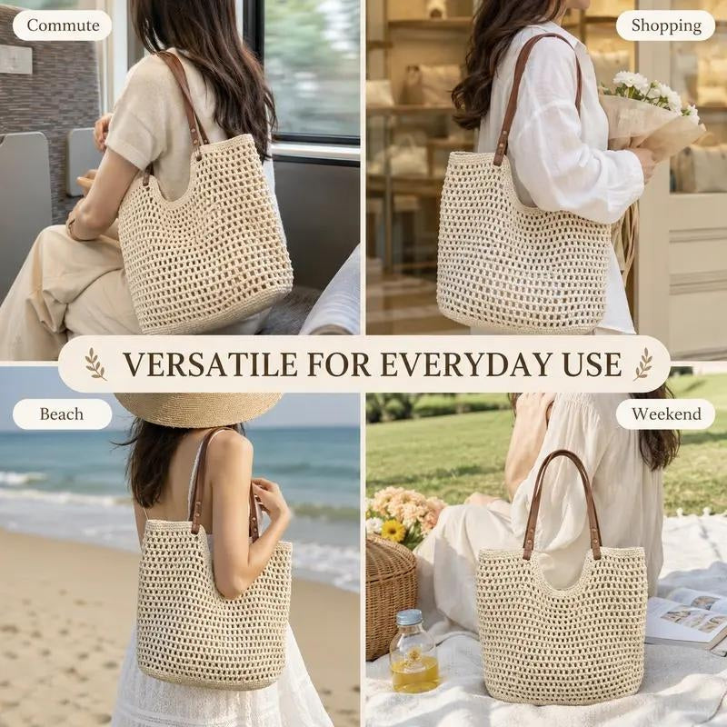 Boho Crochet Tote Bag