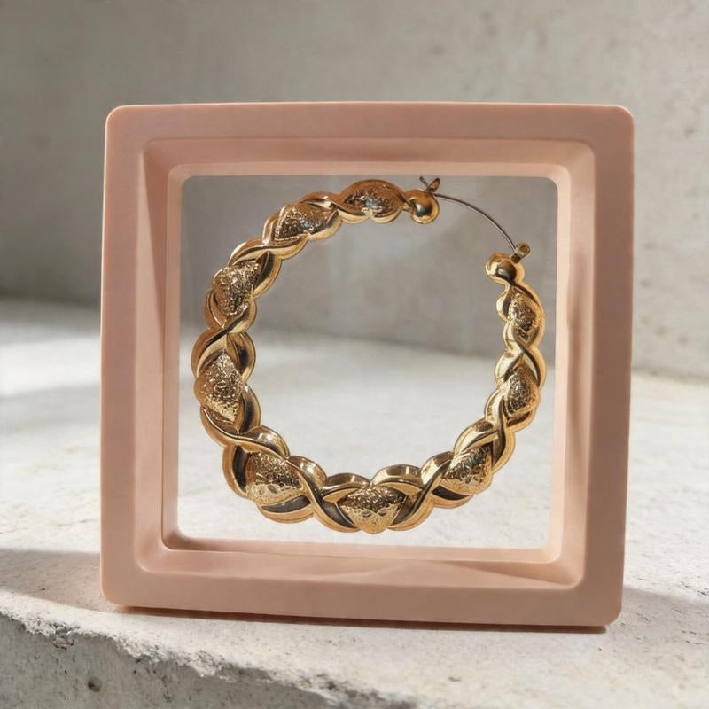 Elegant X-Linked Hoop Earrings