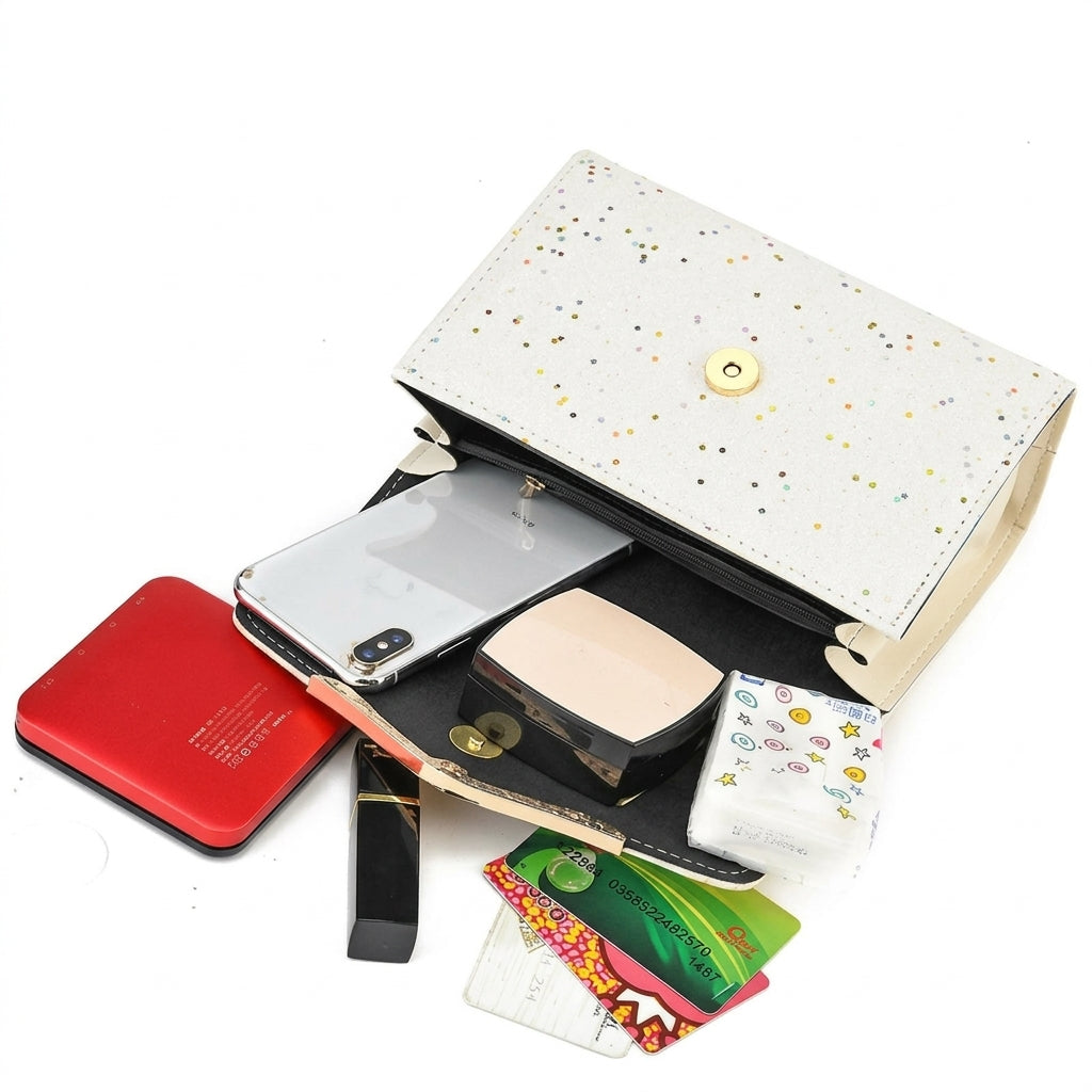 Elegant Star Glitter Chain Strap Bag