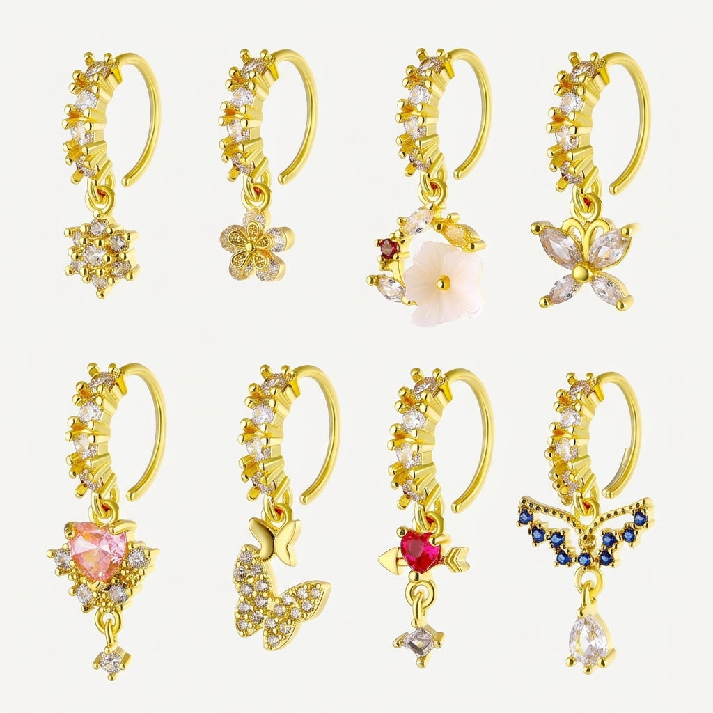 8/10/20pc Dainty Charm Nose Ring Set