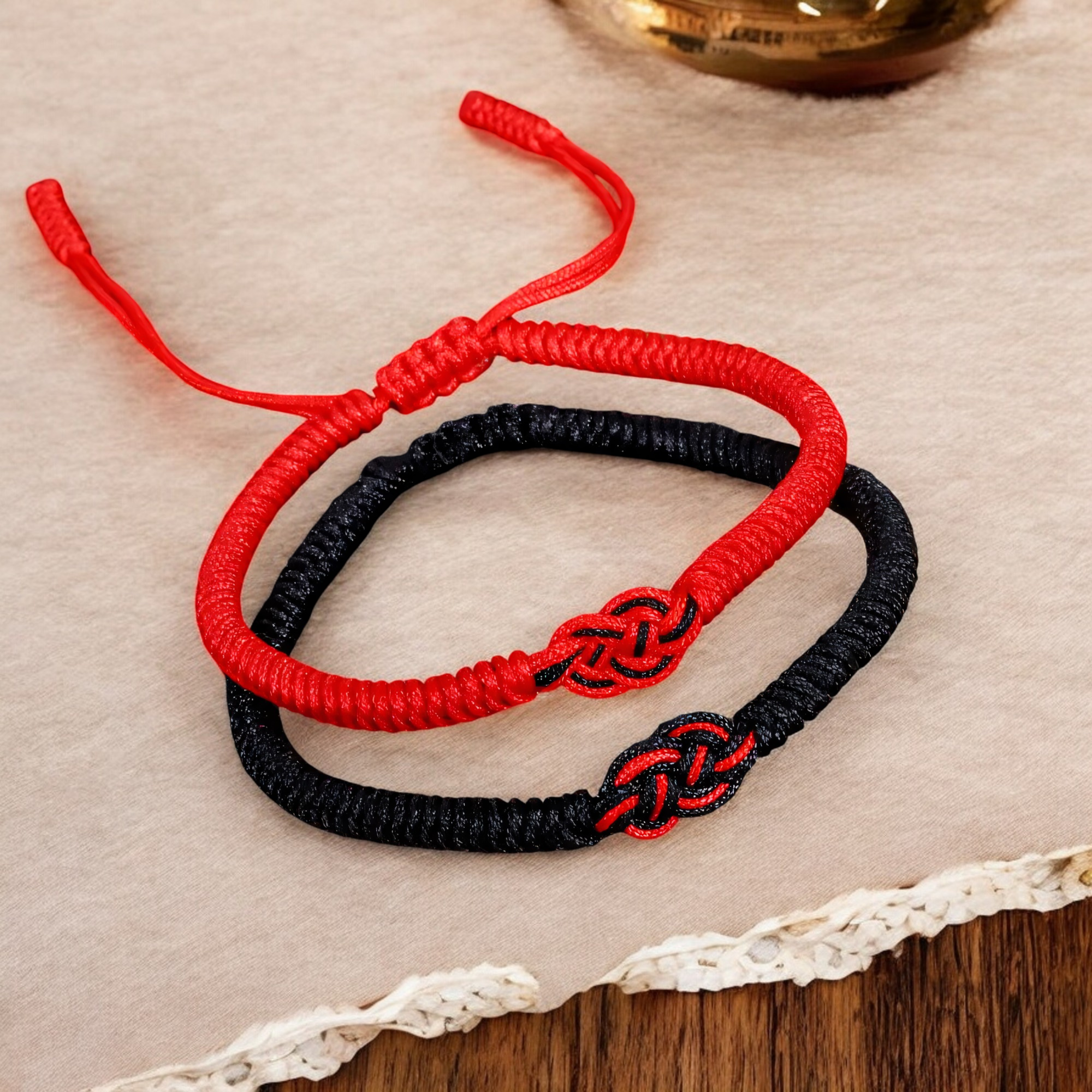 Minimal Red Thread Of Fate Couples Bracelet