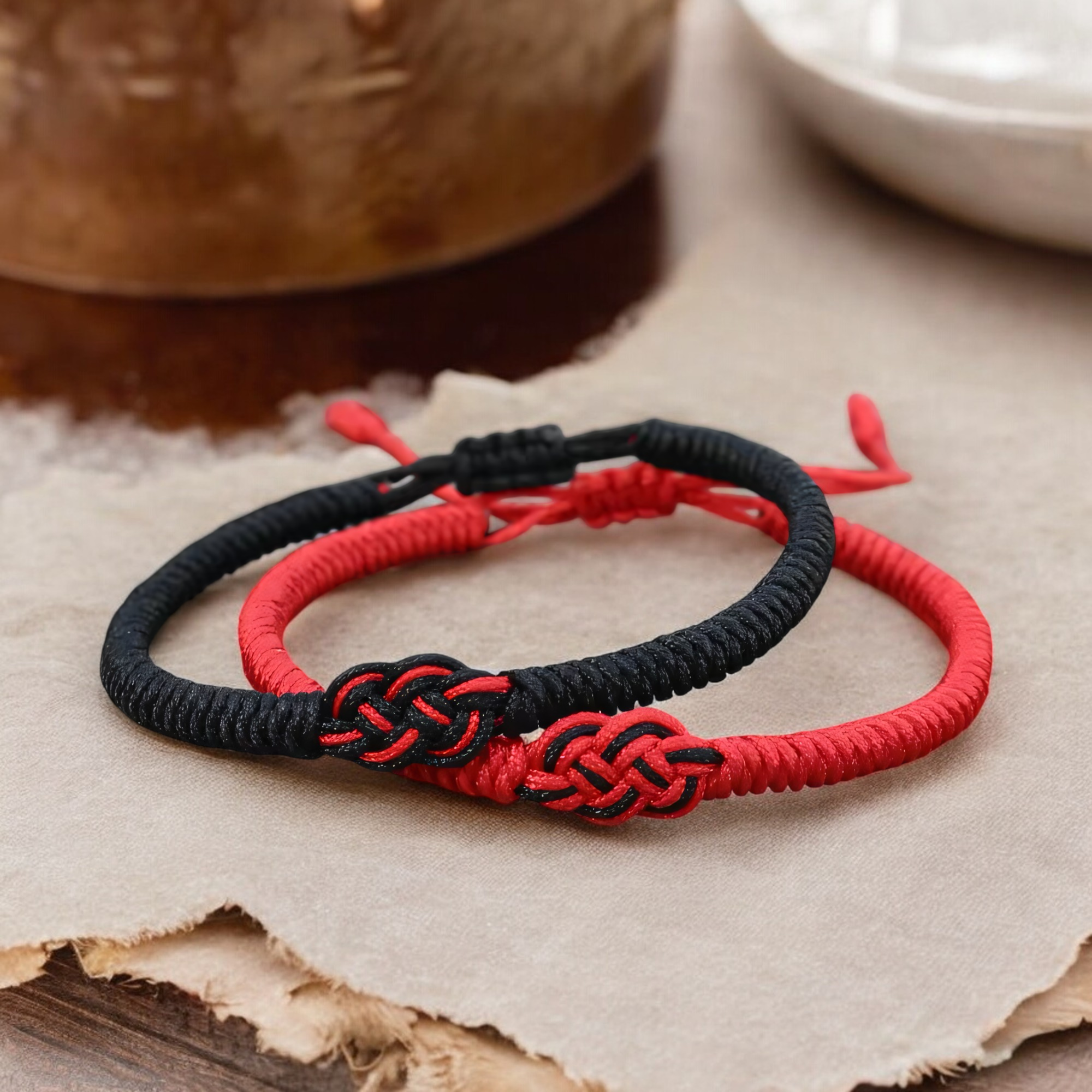 Minimal Red Thread Of Fate Couples Bracelet