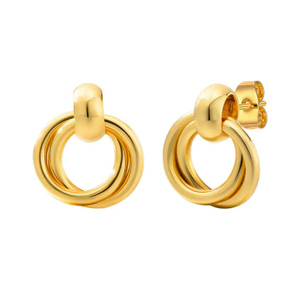 14k Dainty Dual Hoop Earrings - Veinci