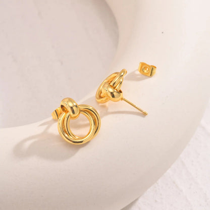 14k Dainty Dual Hoop Earrings - Veinci