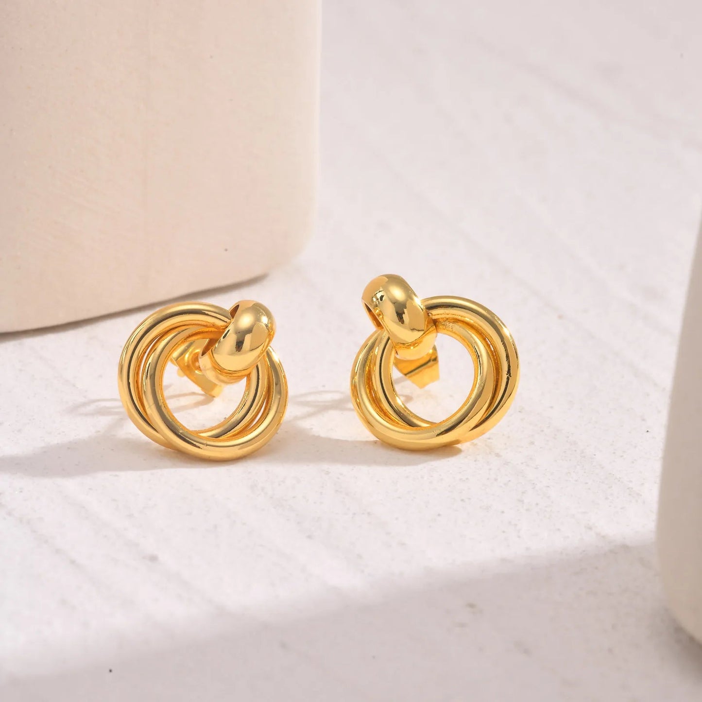 14k Dainty Dual Hoop Earrings - Veinci