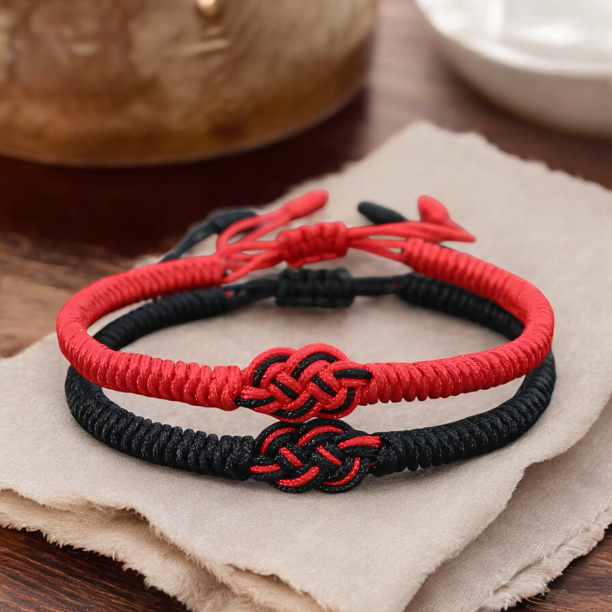 Minimal Red Thread Of Fate Couples Bracelet