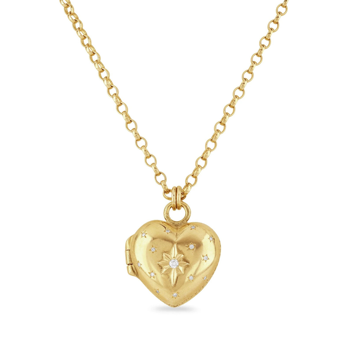 3pc Dainty Engraved Heart Locket Necklace Set