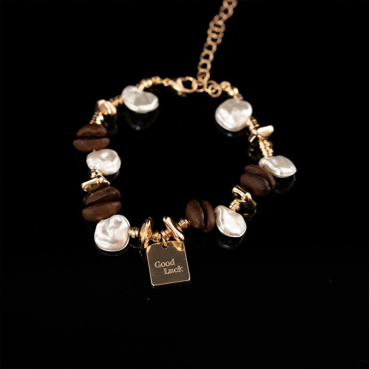 Vintage Baroque Pearl Coffee Bean Bracelet