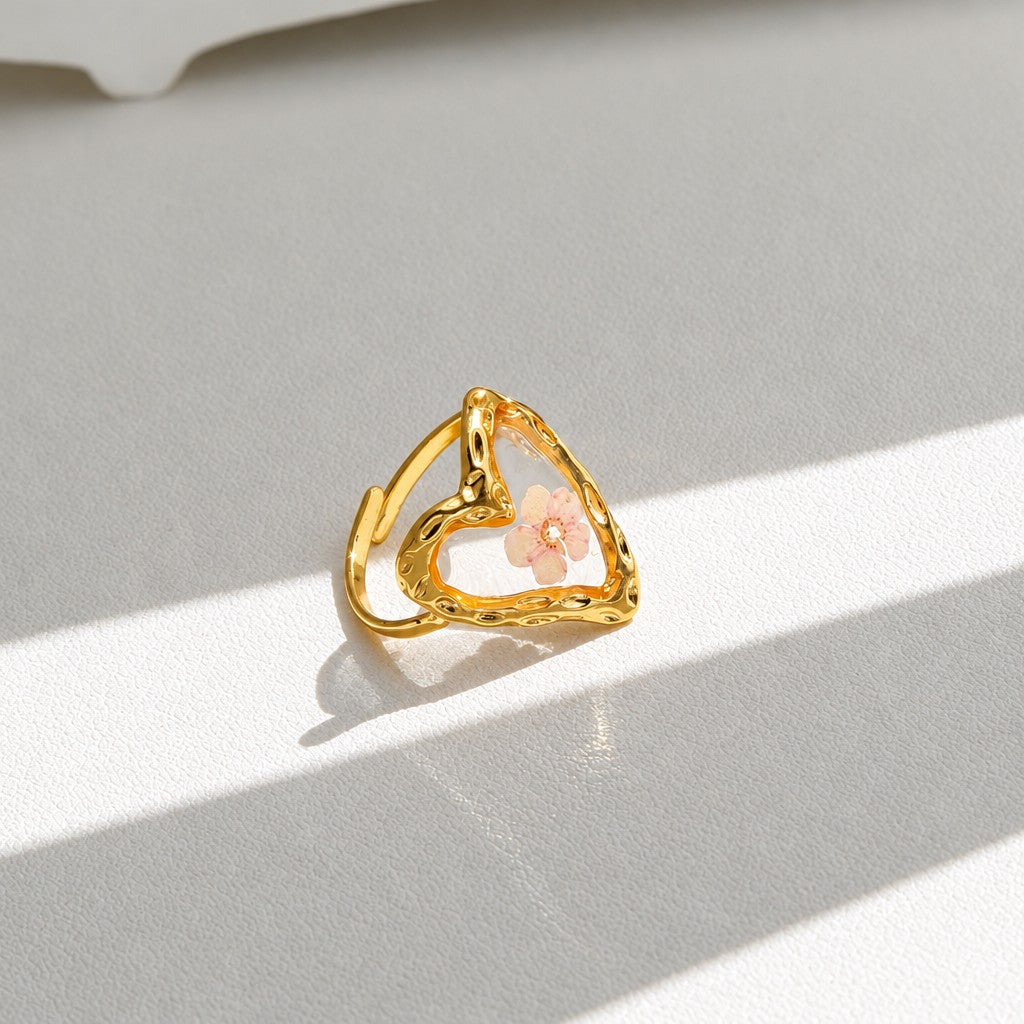 Romantic Pressed Flower Resin Ring