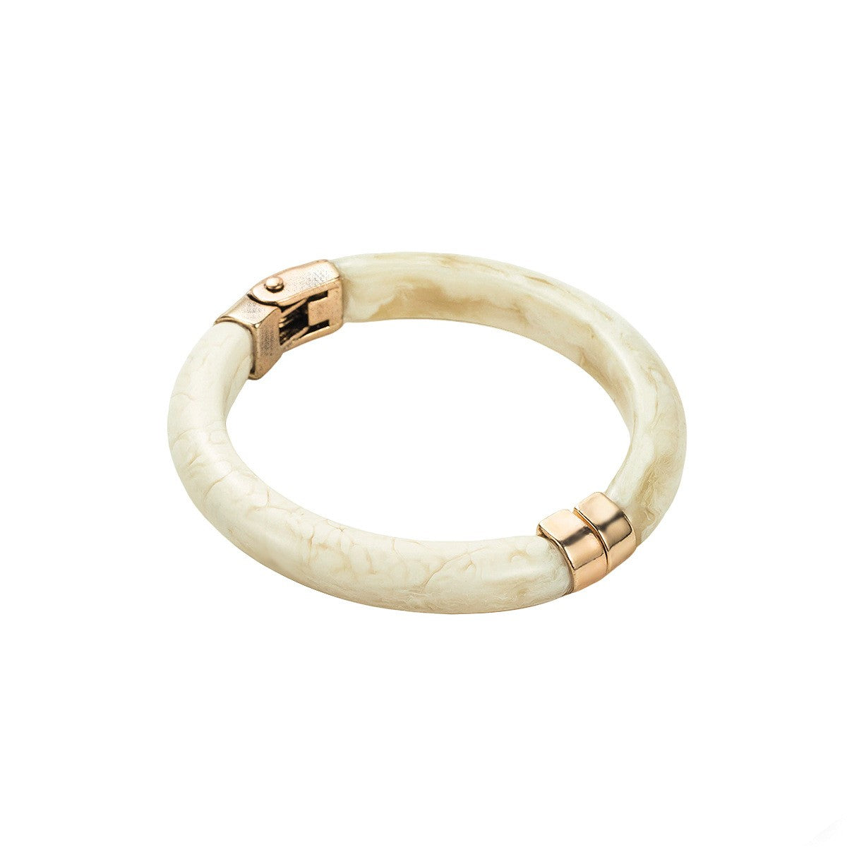 Classy Marbled Resin Hinged Bangle