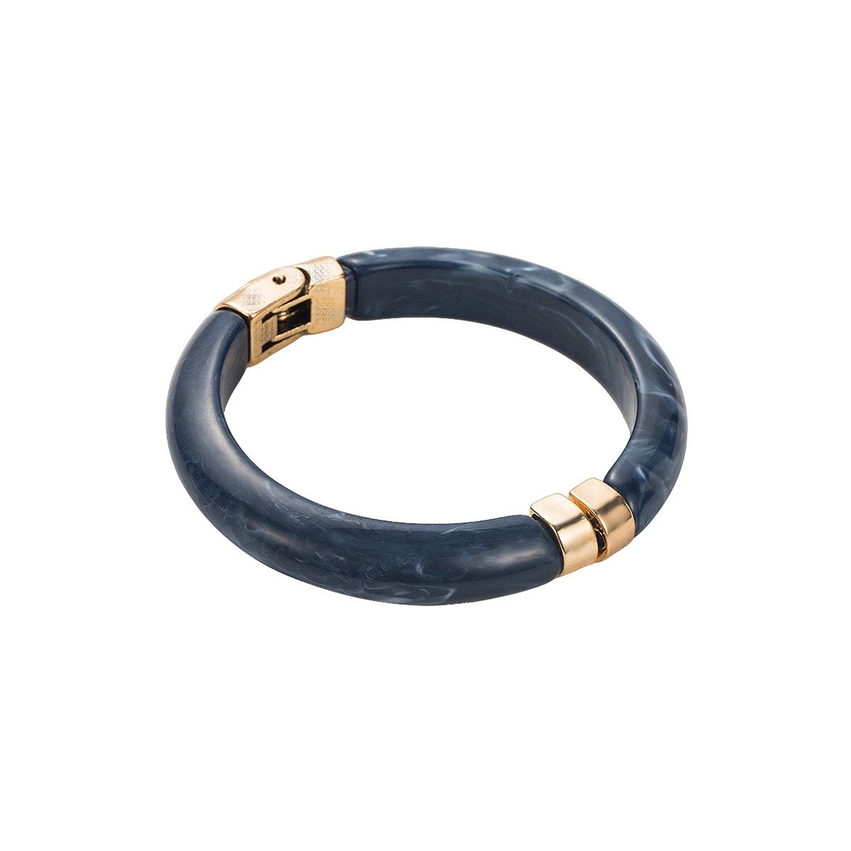 Classy Marbled Resin Hinged Bangle