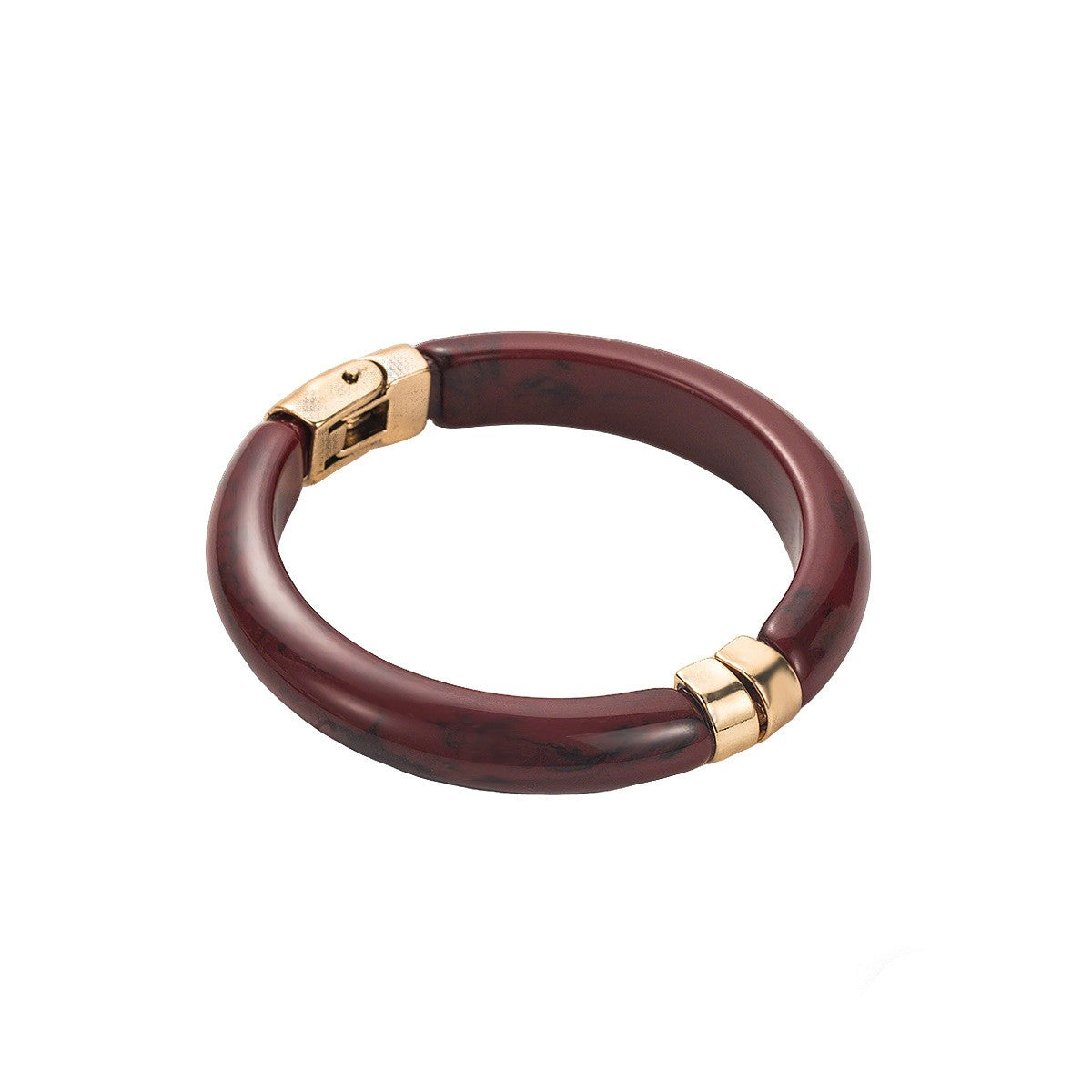 Classy Marbled Resin Hinged Bangle