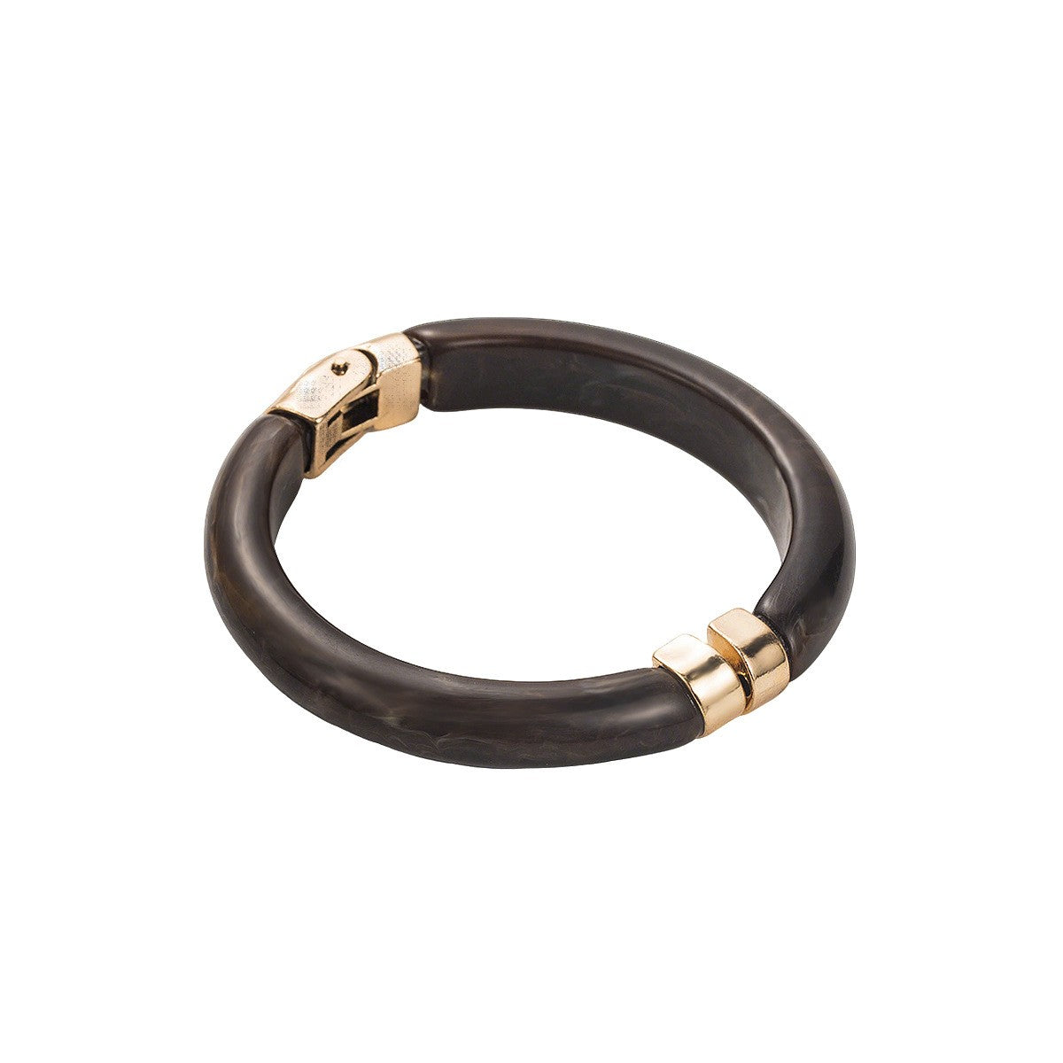Classy Marbled Resin Hinged Bangle
