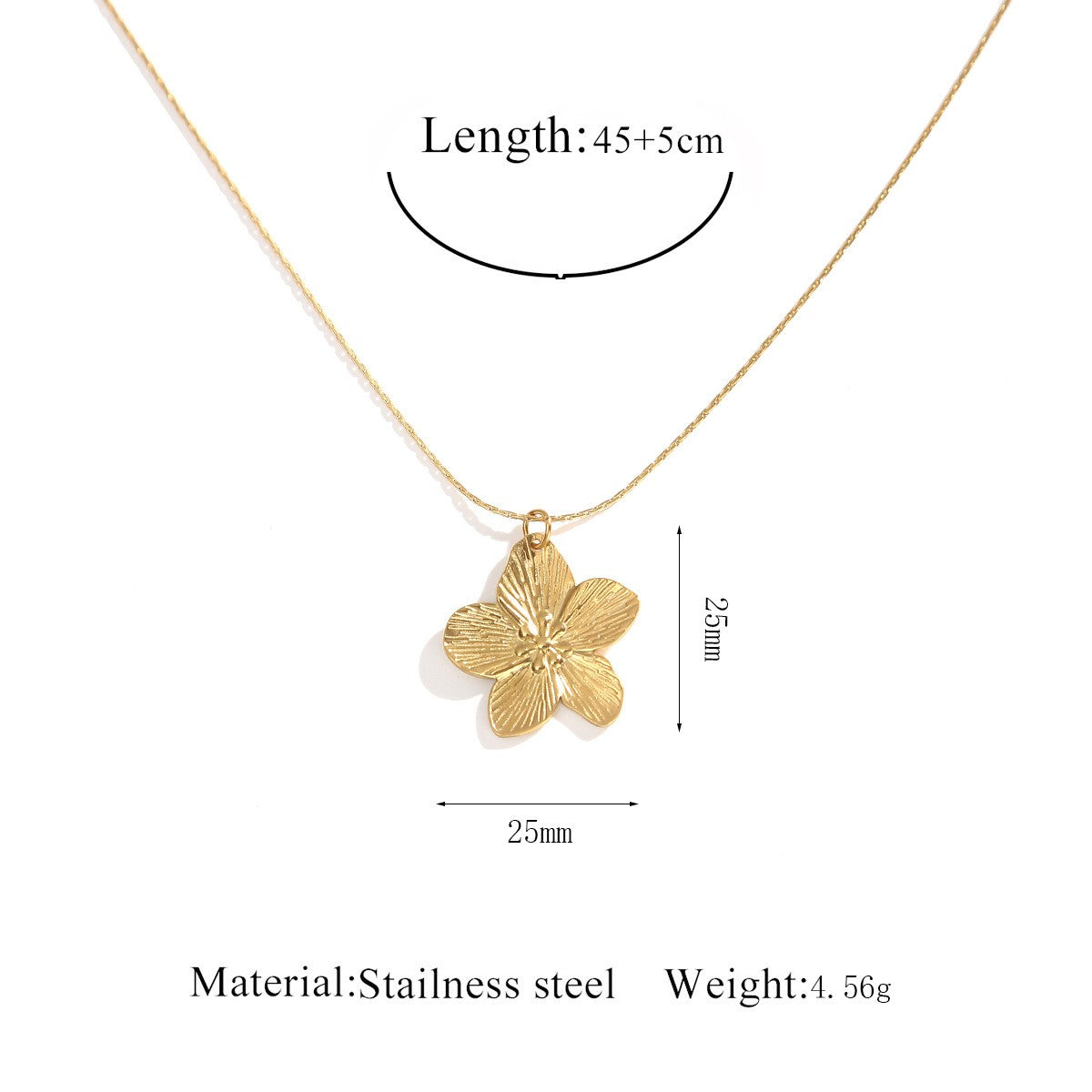 Classy French Floral Pendant Necklace