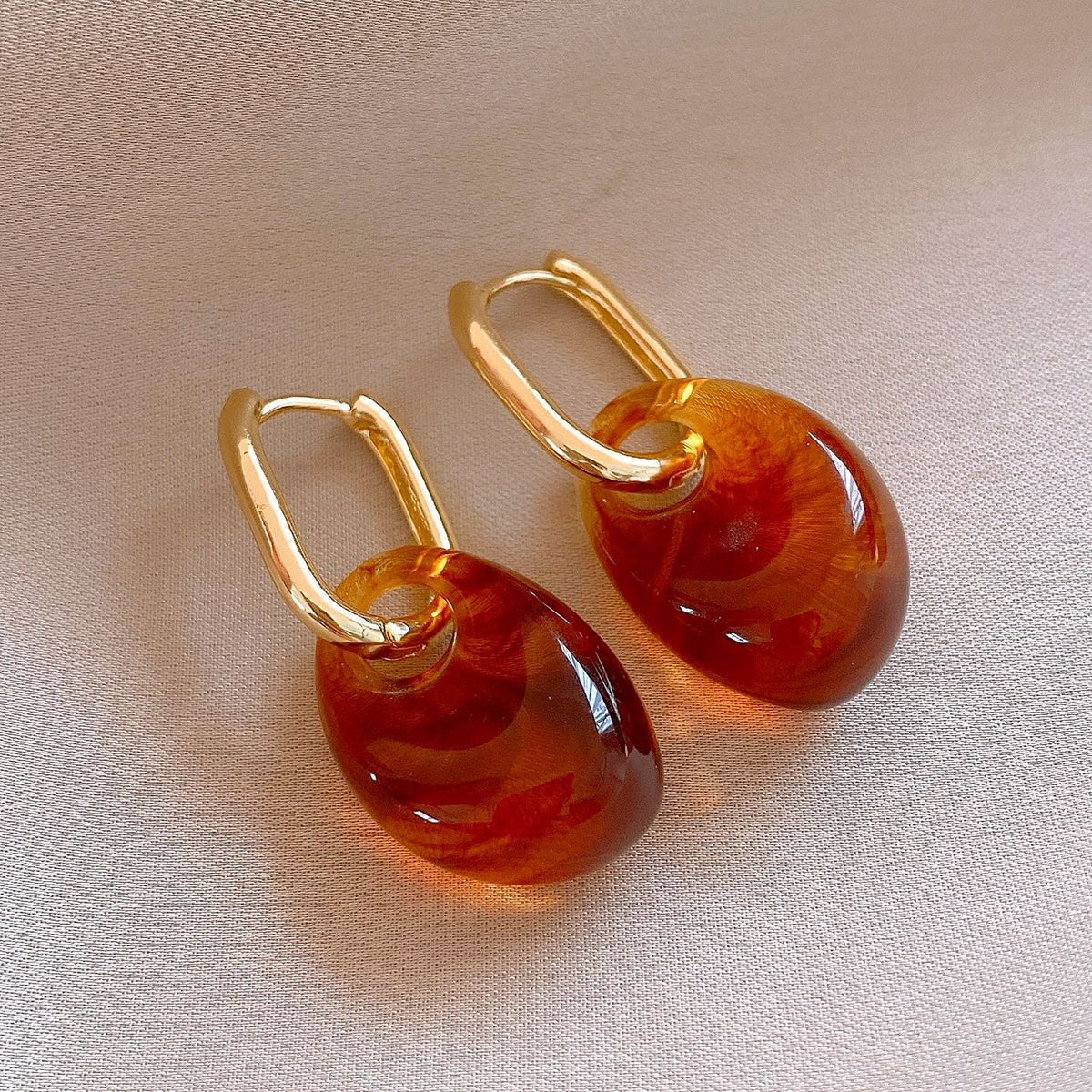 Classy Amber Soft Square Drop Earrings