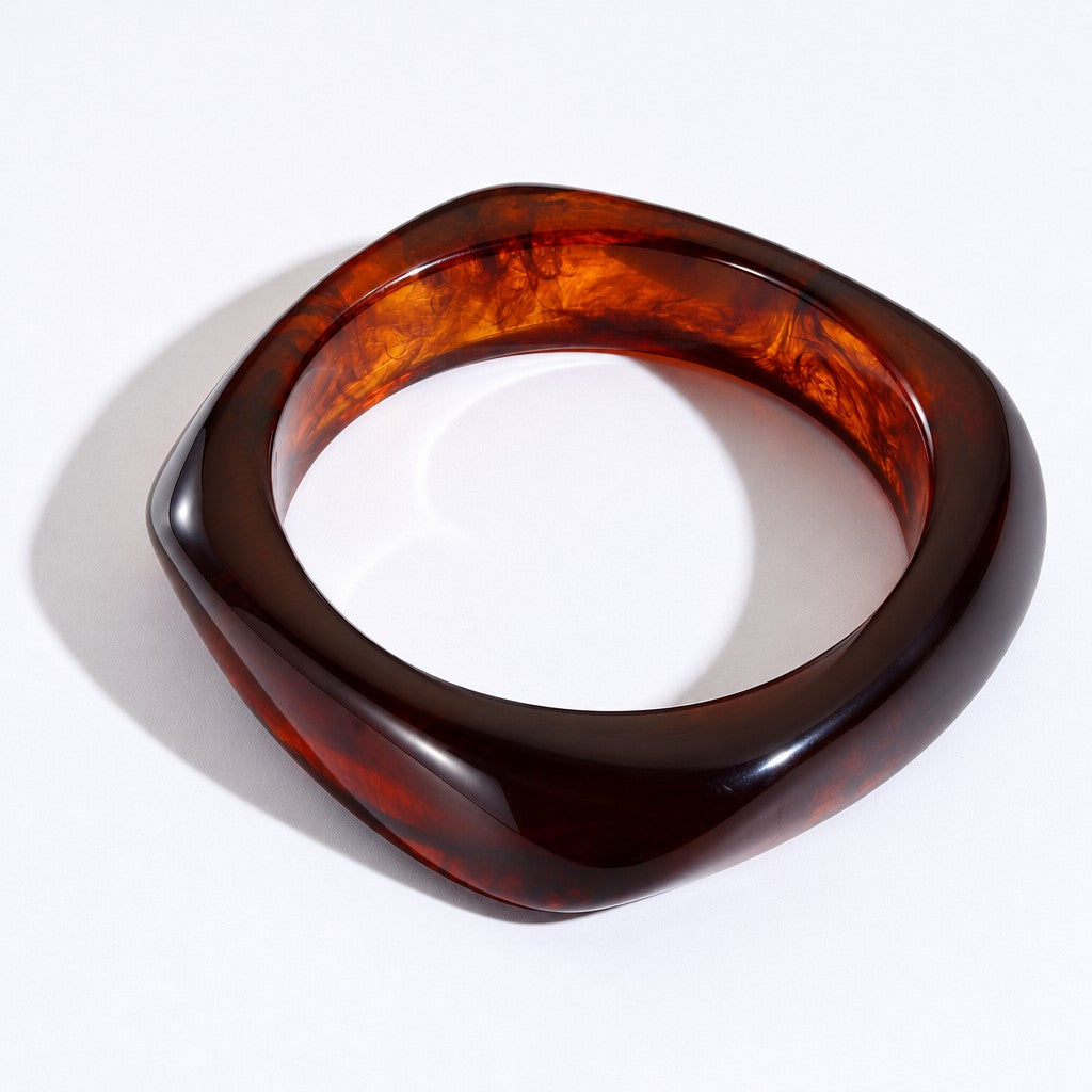 Classy Marbled Resin Bangle Set