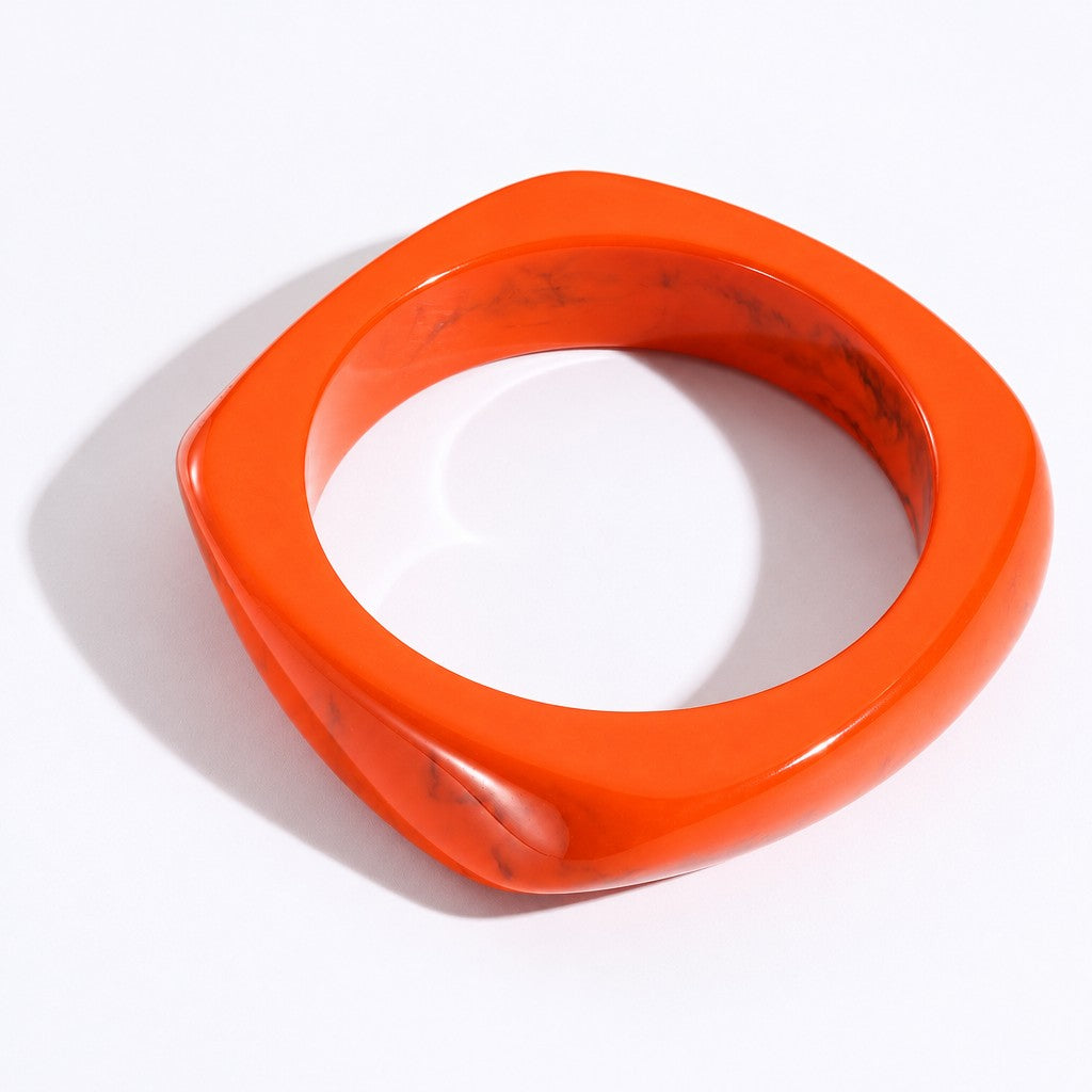 Classy Marbled Resin Bangle Set