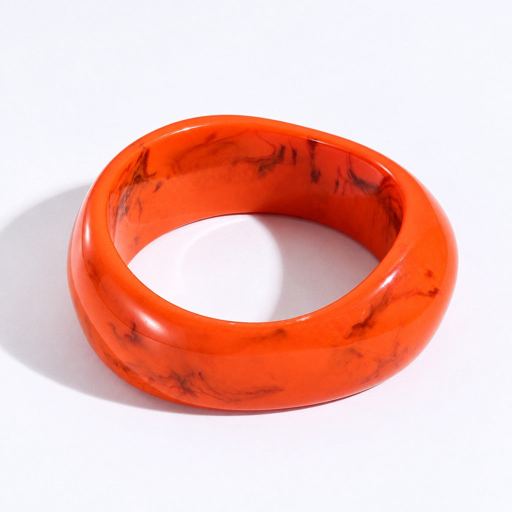 Classy Marbled Resin Bangle Set