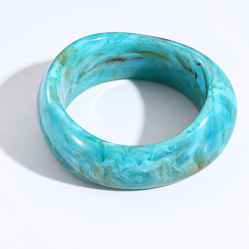 Classy Marbled Resin Bangle Set