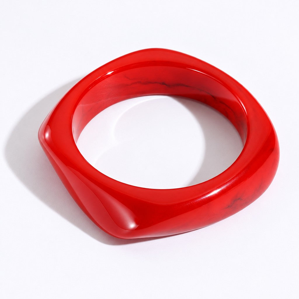 Classy Marbled Resin Bangle Set