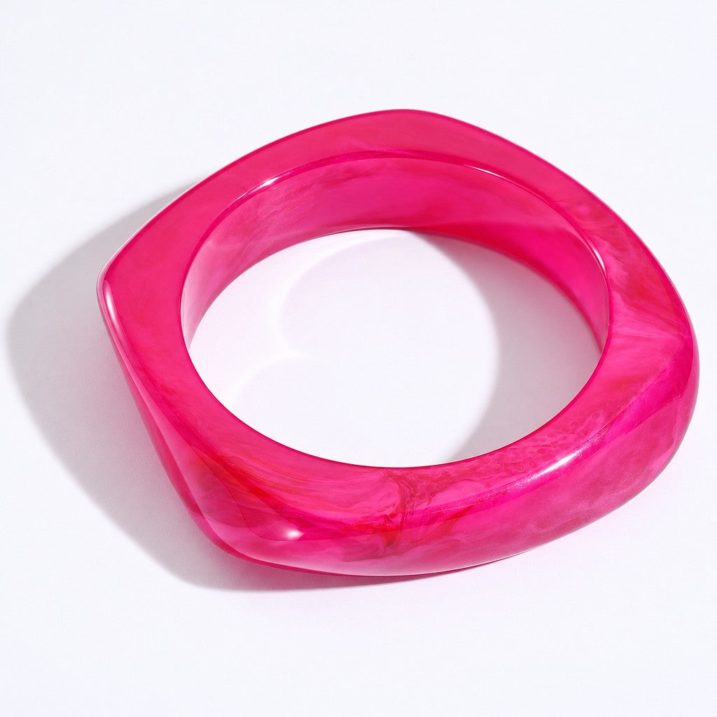 Classy Marbled Resin Bangle Set