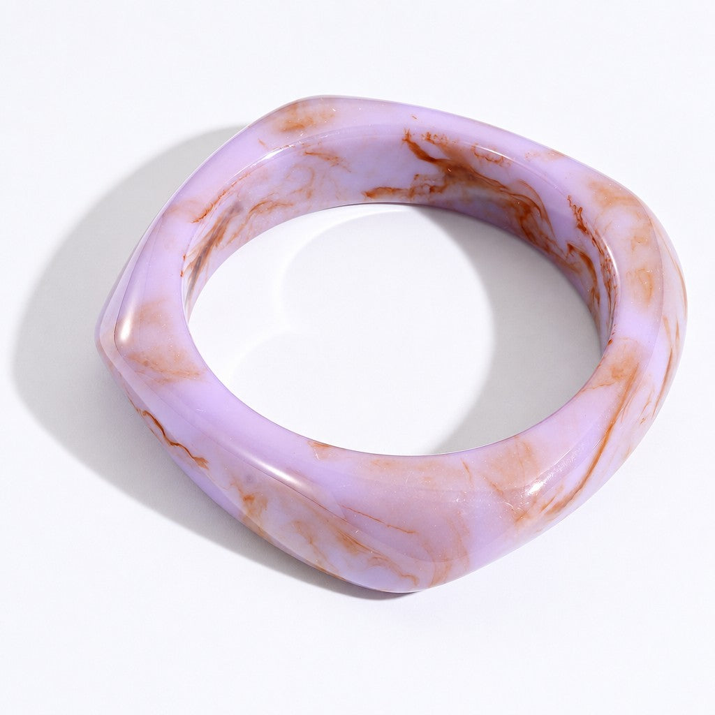 Classy Marbled Resin Bangle Set