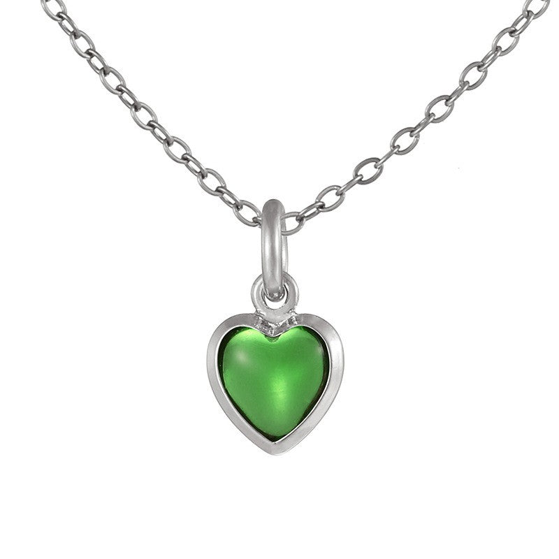 Dainty Rainbow Heart Choker Necklace
