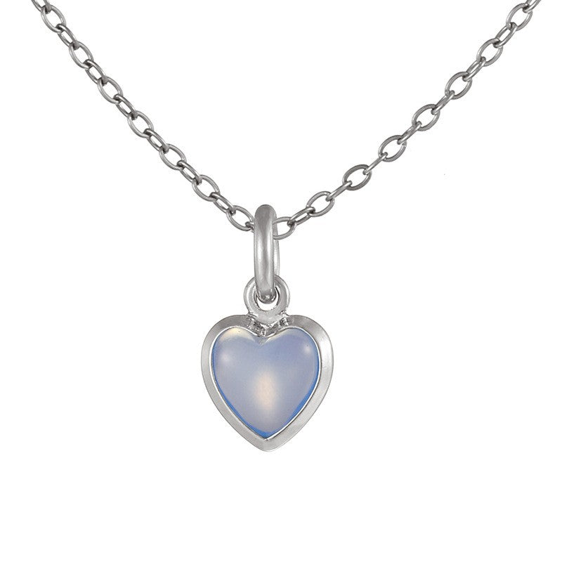 Dainty Rainbow Heart Choker Necklace