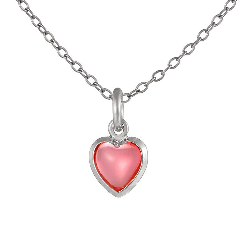 Dainty Rainbow Heart Choker Necklace