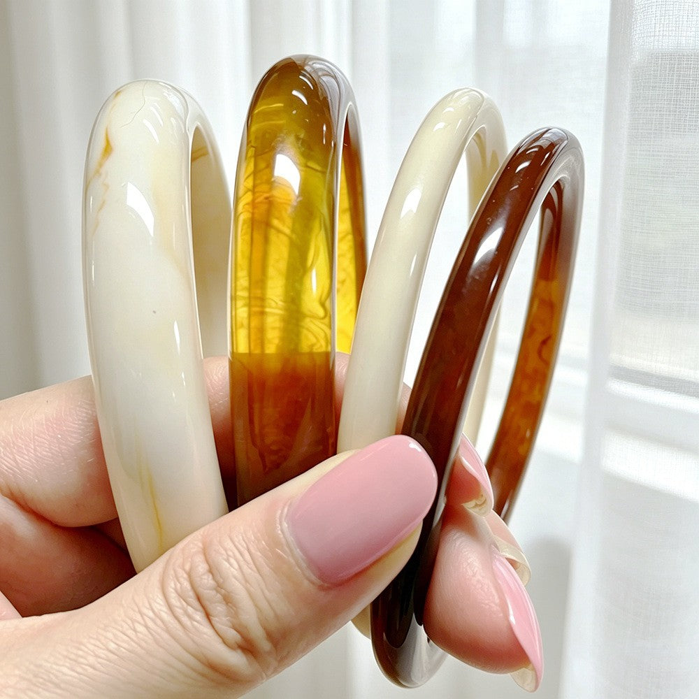 Classy Marbled Acrylic Bangle Set